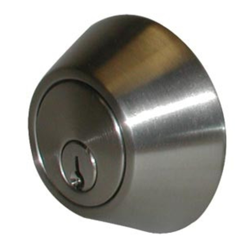 General Lock Double Cylinder Deadlock, US15 Satin Nickel Finish, Kwikset Keyway, Adjustable Bolt, Grade 3