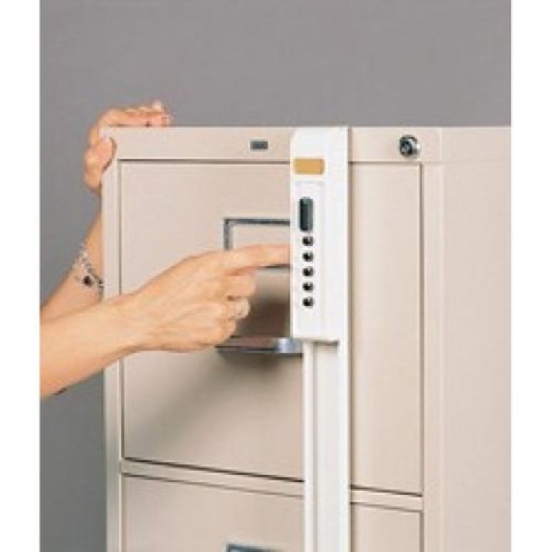 Kaba ilco FG14 file cabinet keyless lock File Guard 4 drawer; up to 51-1/4, black