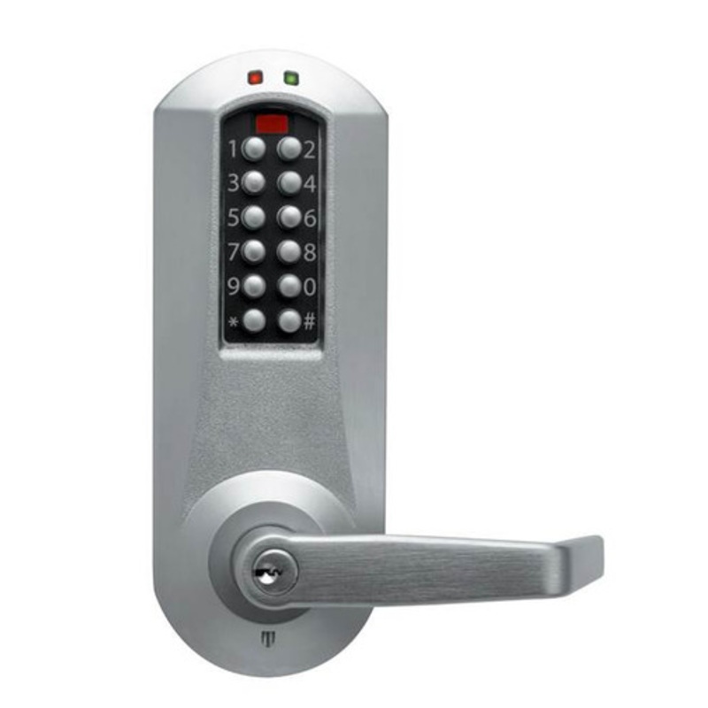 Dormakaba Eplex E5010XSWL Lever Electronic Push Button Lock Key Bypass Rim Exit Trim