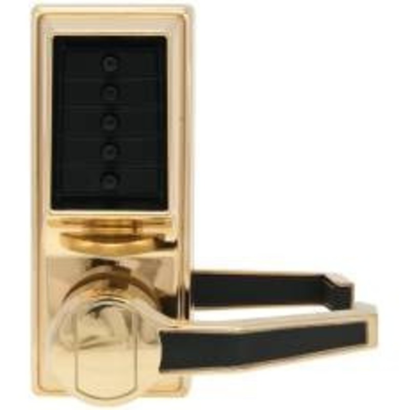 Dormakaba Simplex LR1011-03-41 Pushbutton Lever Lock with no Key Override in Bright Brass