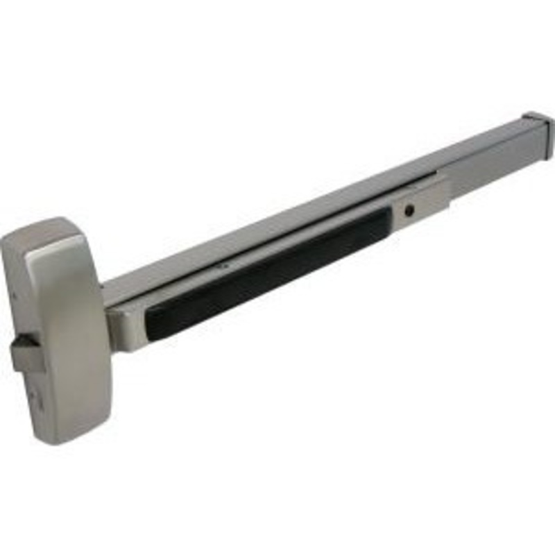 Sargent 56-8804 32D Grade 1 Rim Exit Bar, Wide Stile Pushpad, Night Latch Function, Electric Latch Retraction, Less Dogging, Satin Stainless Steel Finish