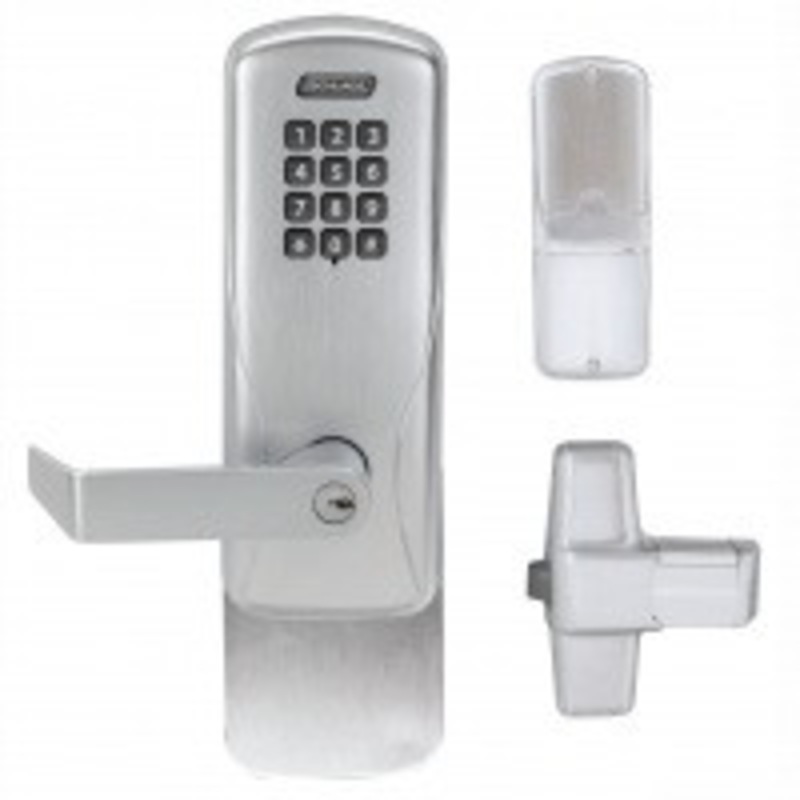 Schlage CO100993R70KPRHO626PD Classroom Pin Code Access Rim Panic Bar Exit Lock Trim with Standard Cylinder