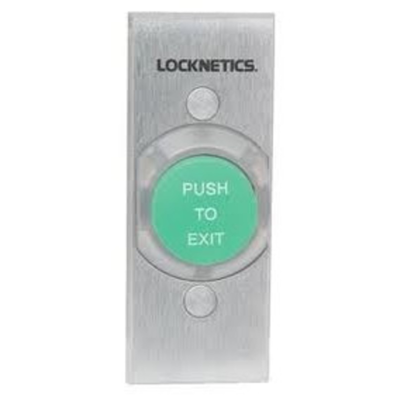 Schlage Electronics 621GR EX NS DA 1-1/4 Button, Single Gang, Green, PUSH TO EXIT, Delayed Action (0-60 Seconds), Narrow Stile