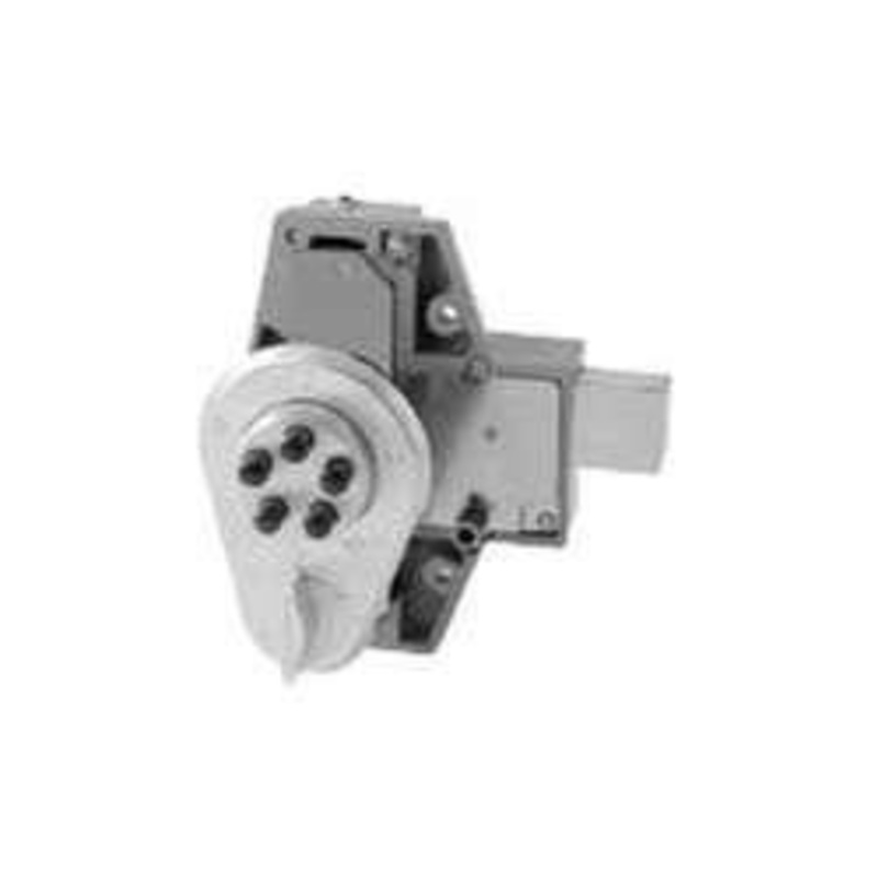 Simplex 9191000-26D-41 Auxiliary Lock with Thumbturn Dl Sprg Ltch with Holdback Metal Door Frame in Satin Chrome
