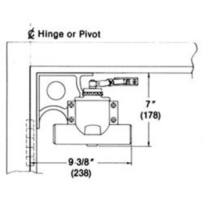 Norton Door Controls Norton 2-B/F-689 Corner Bracket
