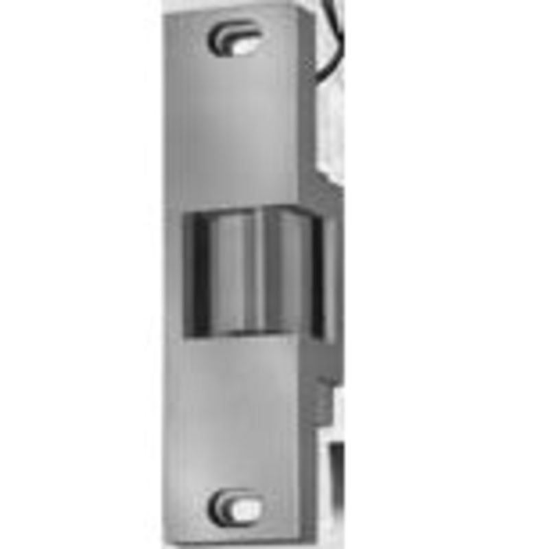 Von Duprin 6113 24V US4 Electric Strike, Fail Secure (Electrically Unlocked) 24VDC, 6 x 1-5/8 Faceplate, Fire-Rated, For use with Rim Exit Devices on Single Doors, Hollow Metal, Aluminum, or Wood Frame, Satin Brass Finish