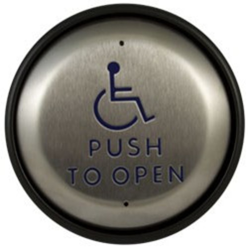 BEA Incorporated BEA 10PBR451 4.5 Round Push Plate (Logo & Text)