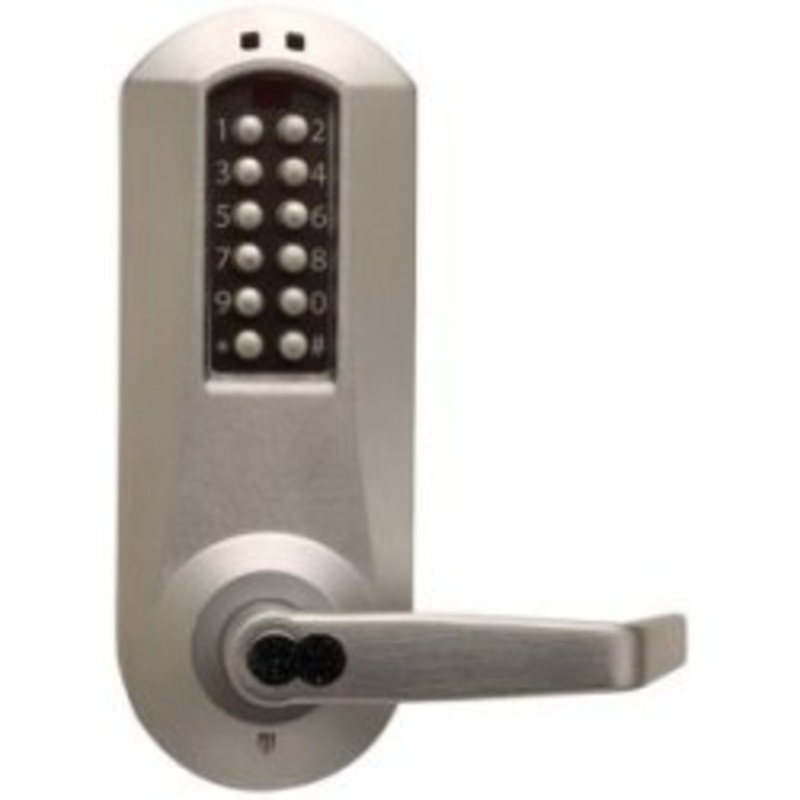 Dormakaba E-Plex E5210BWL Lever Electronic Push Button Lock Key Bypass Rim Exit Trim
