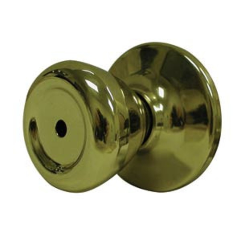 General Lock Privacy Set, T Knob Design, US3 Polished Brass Finish, 6-Way Latch, Grade 3