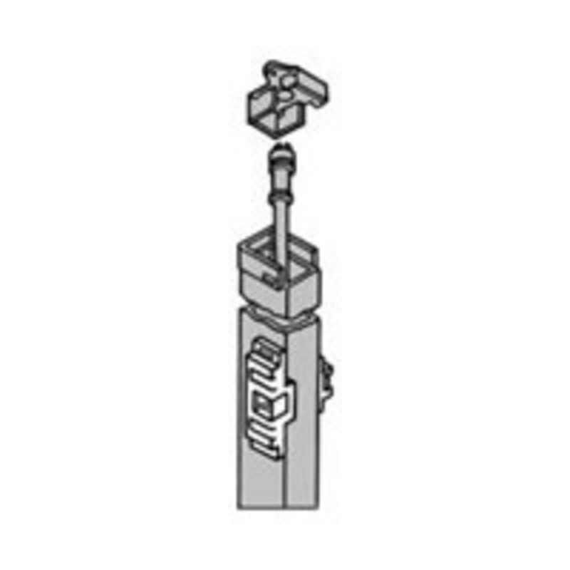 Von Duprin KR9854 8FT 5 IN US28 LHR Steel Mullion, Prepped For One 499F or 268 Strike and One 6111 Electric Strike, Keyed Removable, Aluminum Left Hand Reverse