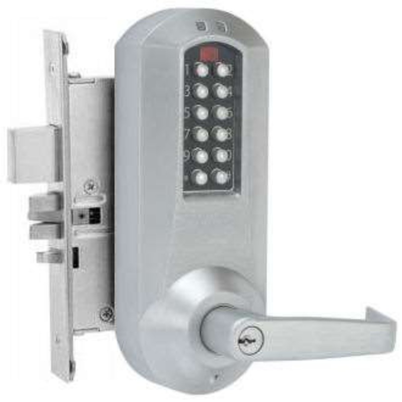 Dormakaba E-Plex E5067XSWL Lever Electronic Push Button Lock Key Bypass Mortise