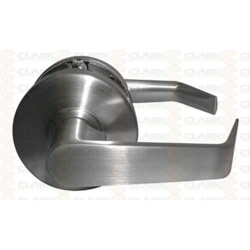 General Locks L2 Series Clutched S Levers – L210S – Passage – Square Corner – Brushed Chrome