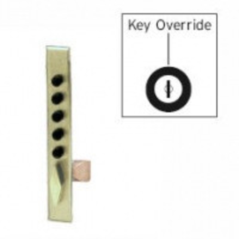 Kaba Pushbutton Cabinet Keyless Lock Simplex 9600 series Model Simplex 9621C22 Keyless Wood Cabinet Lock – Cross-Throw, Auto-Lock w/ Trim & Key Override