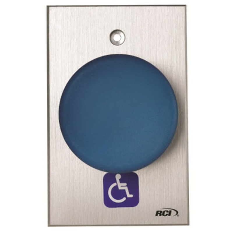 Rutherford Controls RCI 990H-TD Electronic Time Delay Oversized Tamper Resistant Handicap Button