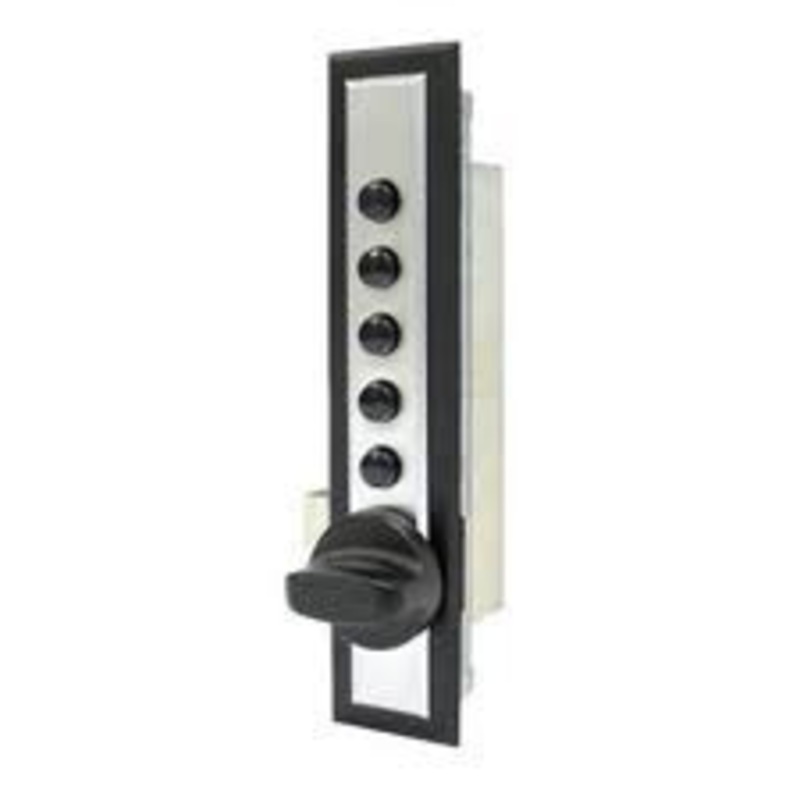 Simplex C9601-03-41 Cabinet Lock with no Options 5/8-7/8in Wood Door/End Throw in Bright Brass