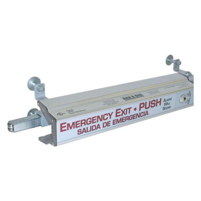 ARM-A-Dor A101-001 Exit Device Automatic Relock No Alarm, 3′ to 4′ Doors, 6-3/4 Jambs Aluminum