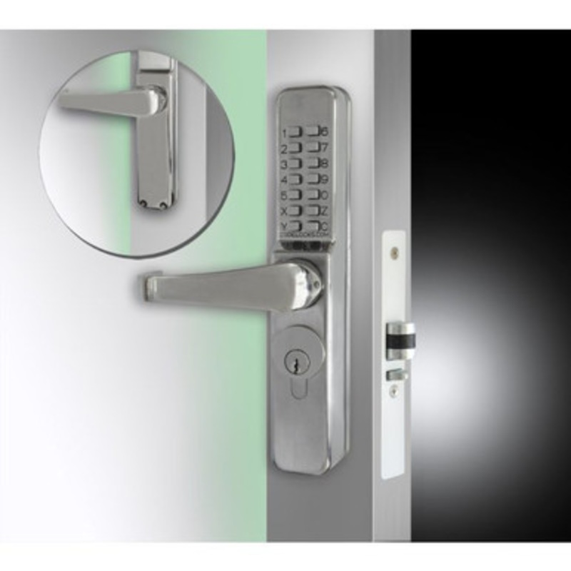 CODELOCK CL460 Narrow Stile Storefront  mechanical keyless lock – Leverset Latchbolt (no passage feature)