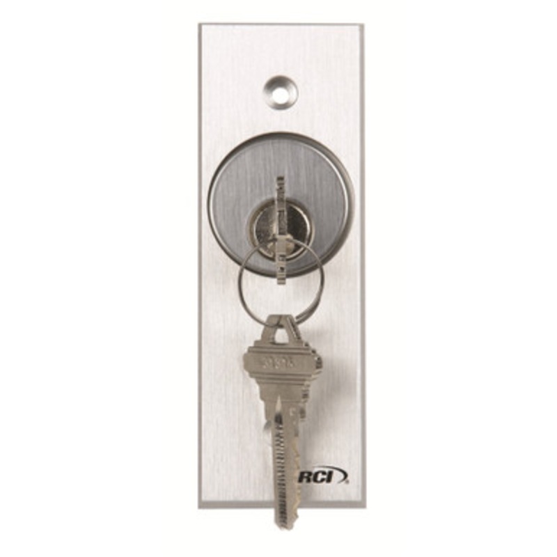 Rutherford Controls RCI 960N-MA Narrow Maintained Tamper Resistant Key Switch
