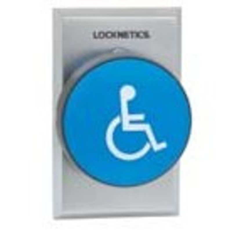 Schlage 625BLH-DP Momentary Action DPDT Heavy Duty 2-3/4 Push Button Single Gang (Blue Handicapped Symbol)