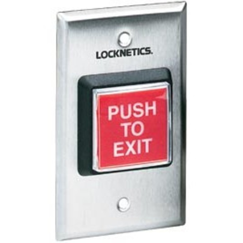 Schlage Schlage 709RD-EX-ILL-L2-24V Red 2 Square Illuminated PUSH TO EXIT w/ Two LEDs
