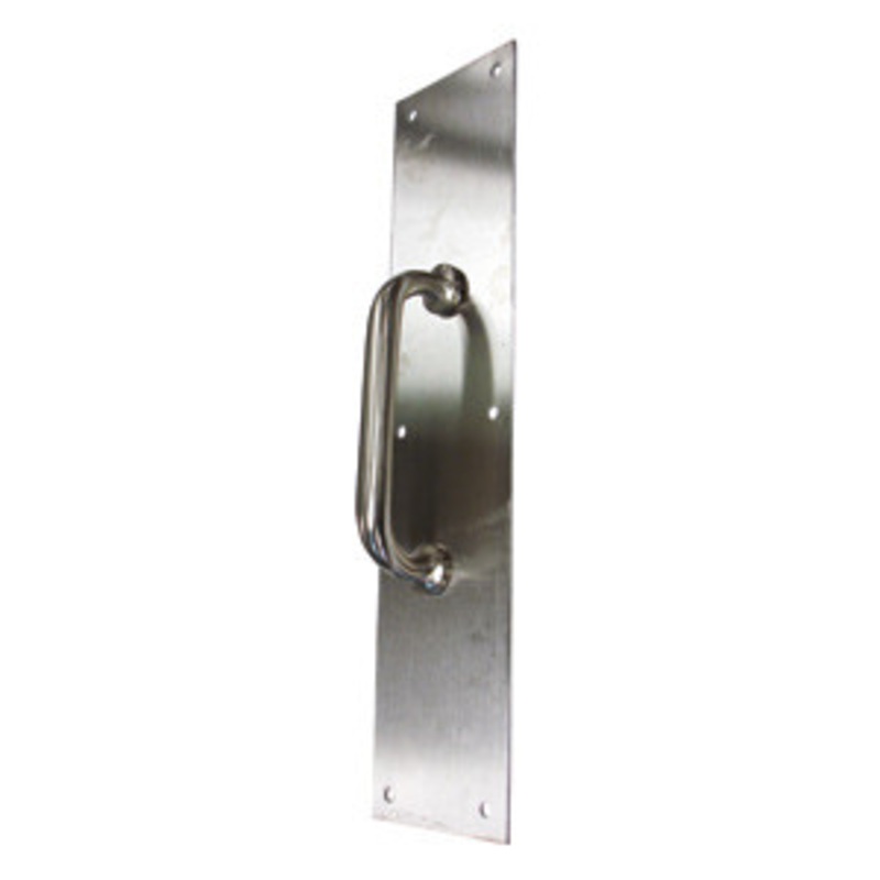 General Lock Pull Plate, 3-1/2X15, US32D Brushed Stainless Steel Finish