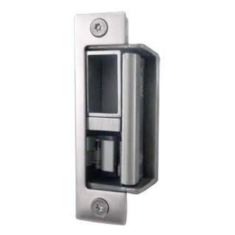 RCI F2164 32D Fire Rated Electric Strike, 4-7/8 In. Faceplate, for Cylindrical and Mortise Locks with or without Deadbolt, 12/24 VDC, 12-24 VAC, Fail Secure, Satin Stainless Steel