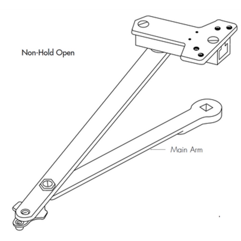 Norton Door Controls Norton J6400-4-689 Unitrol Non Hold Open Top Jamb Arm