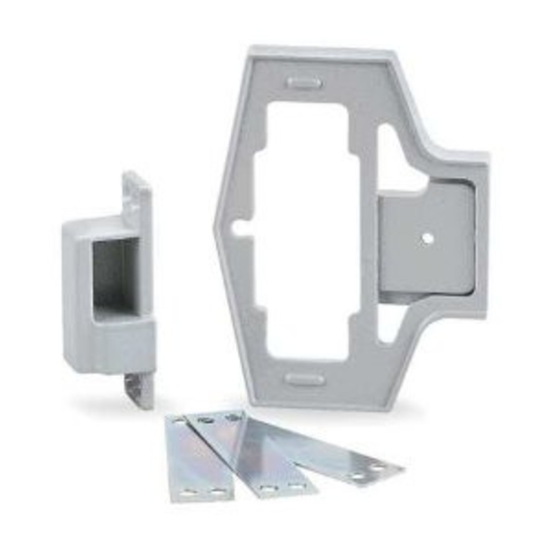 Simplex 800-04-41 Adaptor Kit for Metal Frame Dr Incl Riser Plate and Surf Strike in Satin Brass