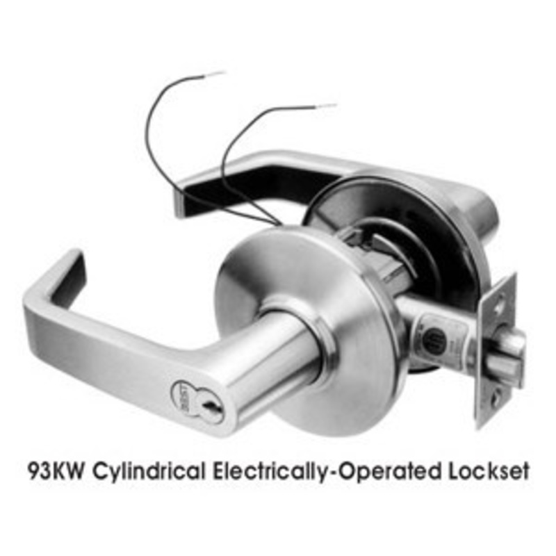 BEST 9KW37DEU15DS3-626-RQE Cylindrical Electrically-Operated Lockset w/ Request To Exit (Fail Secure)