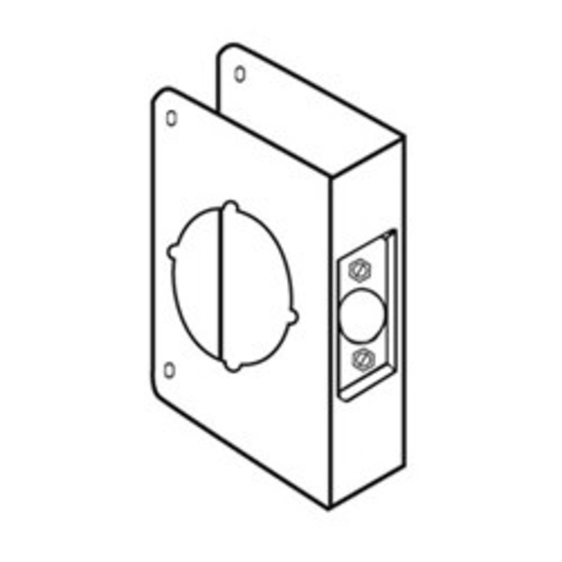 General Lock Remodeling Plate, 234, 1-3/4, 218, 4-1/4X4-1/2, US32D Brushed Stainless Steel Finish