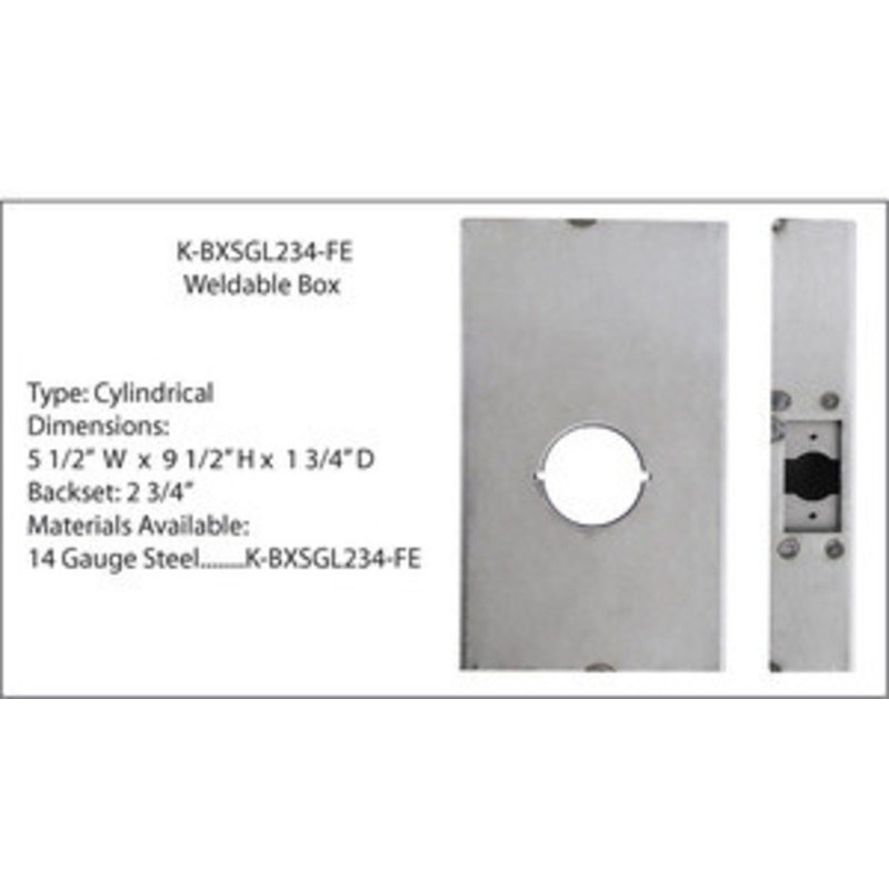 KEEDEX Weldable Gate Box K-BXSGL234-FE for Schlage FE Series