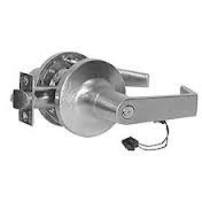 Yale Yale AU5490LN-24V-626 Fail Safe Electrified Heavy-Duty Cylindrical Lever Lock w/ Conventional Cylinder (24VDC)