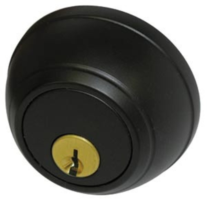 General Lock Double Cylinder Deadlock, US10B Oil Rubbed Bronze FInish, 2-3/4 Backset, Schlage C Keyway, Grade 1