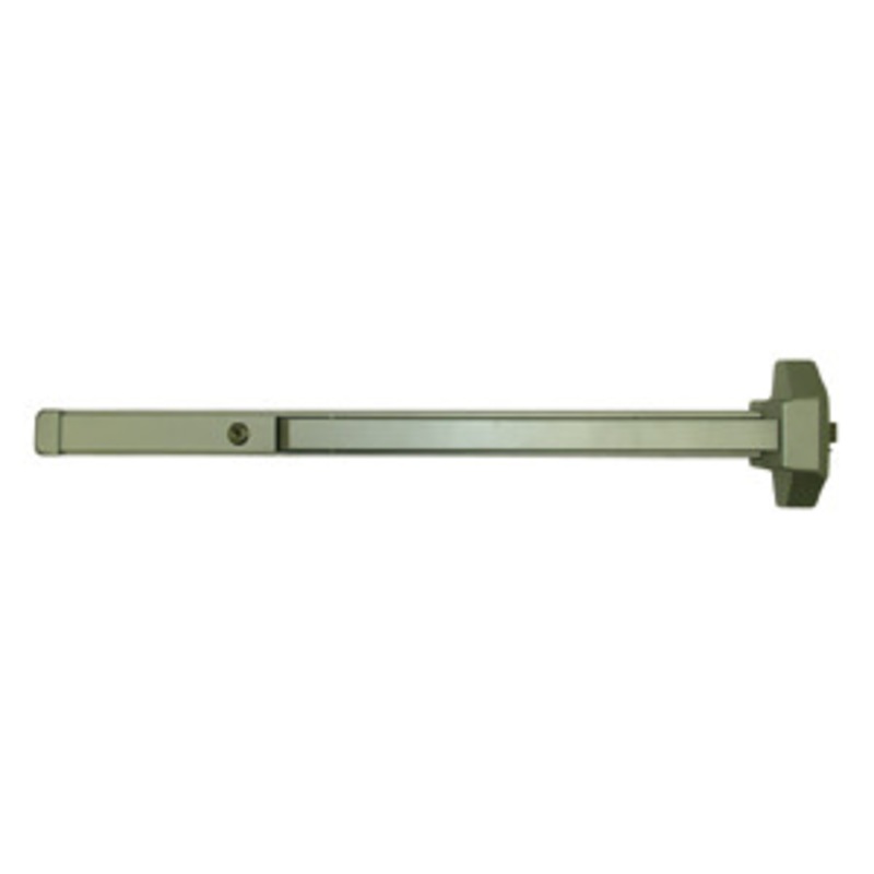 GENERAL LOCK ED2300R-P 689 36 RIM Exit Device Non-Handed 36 Length, Aluminum,3/16 Dogging Key