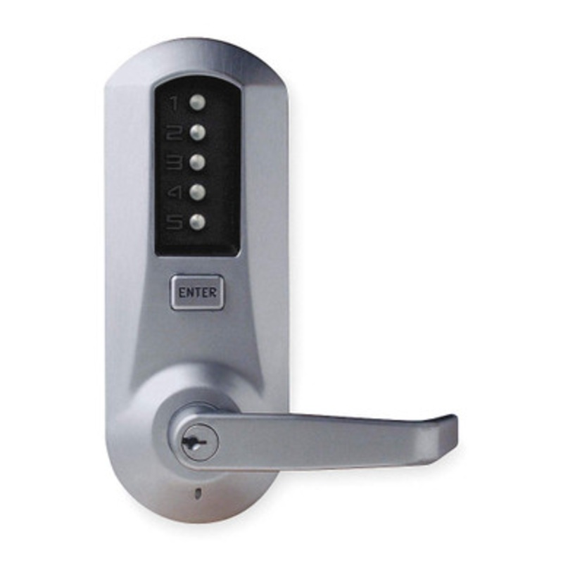 DormaKaba 5000 Series 5021XS Pushbutton Lock with SCHLAGE C KEYWAY Standard Key-in-Lever override included.