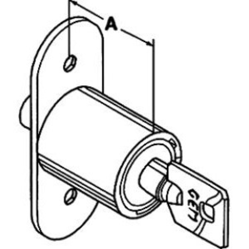 CompX National CompX Fort SD1990-KA Sliding Door Lock