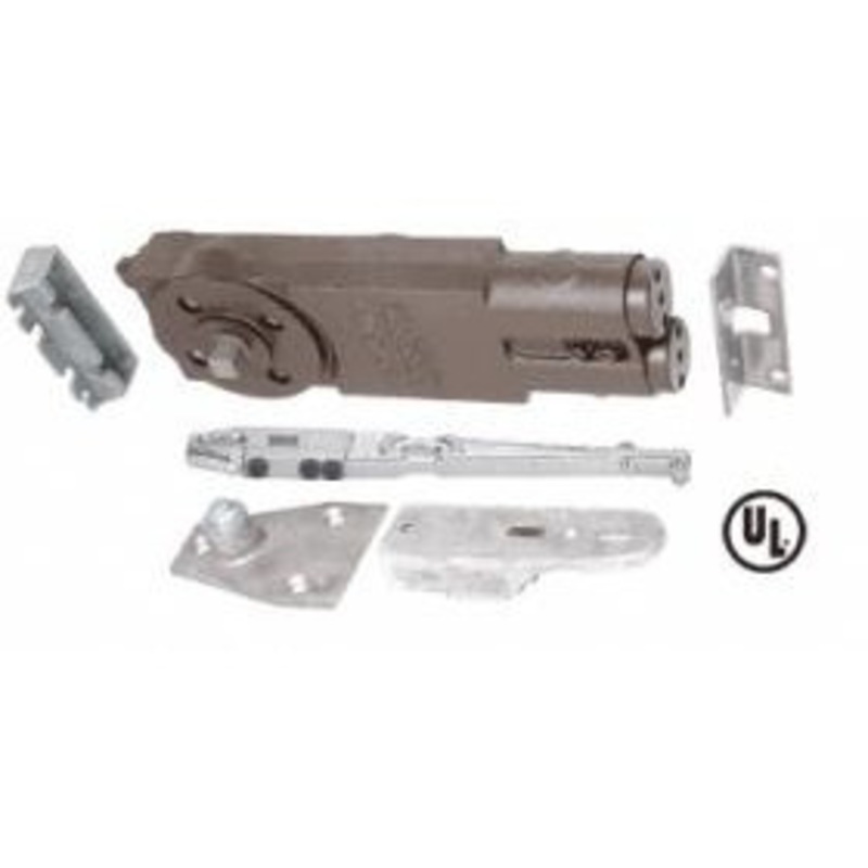 CRL JACKSON 21-101-S-02 Door Closer, Concealed, Regular Duty Spring, 105 Degree Hold Open, Overhead, 1/2 Standard Spindle, With S Side-Load Hardware Package
