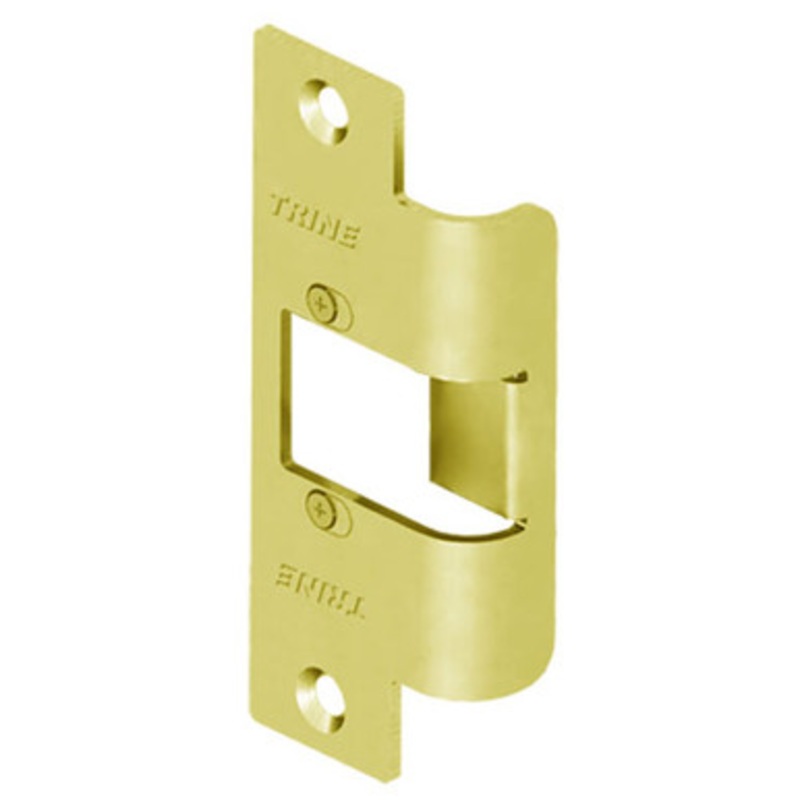 Trine 478X-375-3 Access Technology 3000 Series Asa Strike Extended Faceplate in Bright Brass