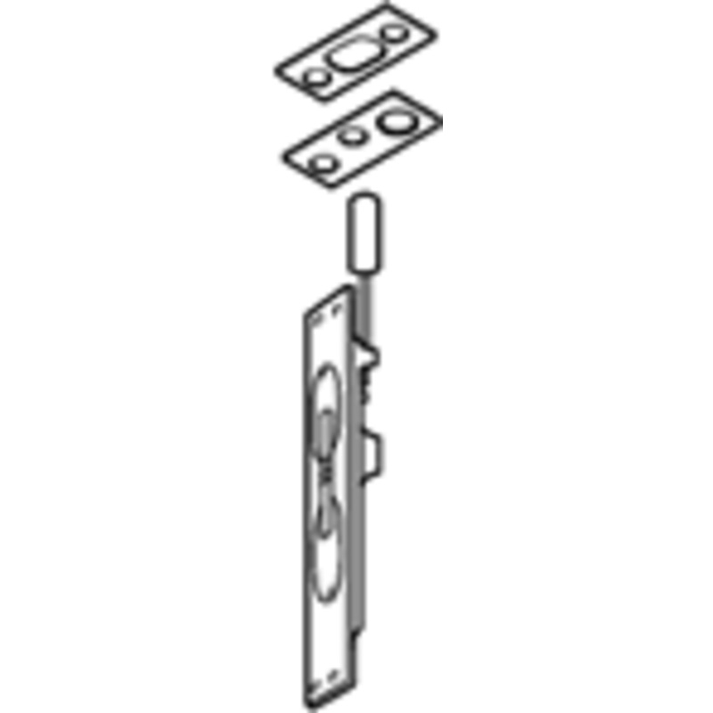Don Jo – 1555 Flush Bolt for Metal Doors, Polished Brass