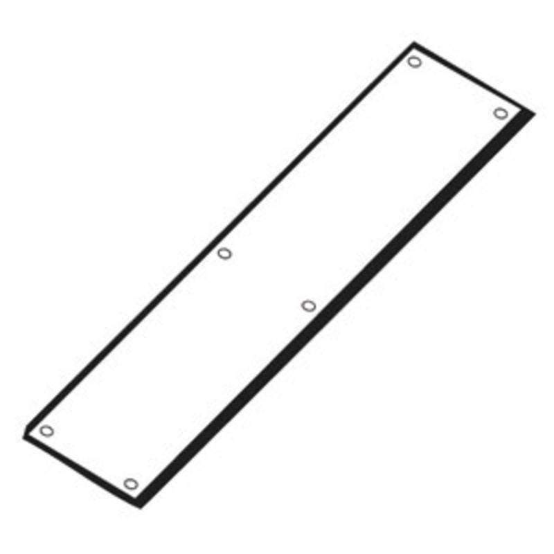 General Lock Push Plate, 4X16, US32D Brushed Stainless Steel Finish