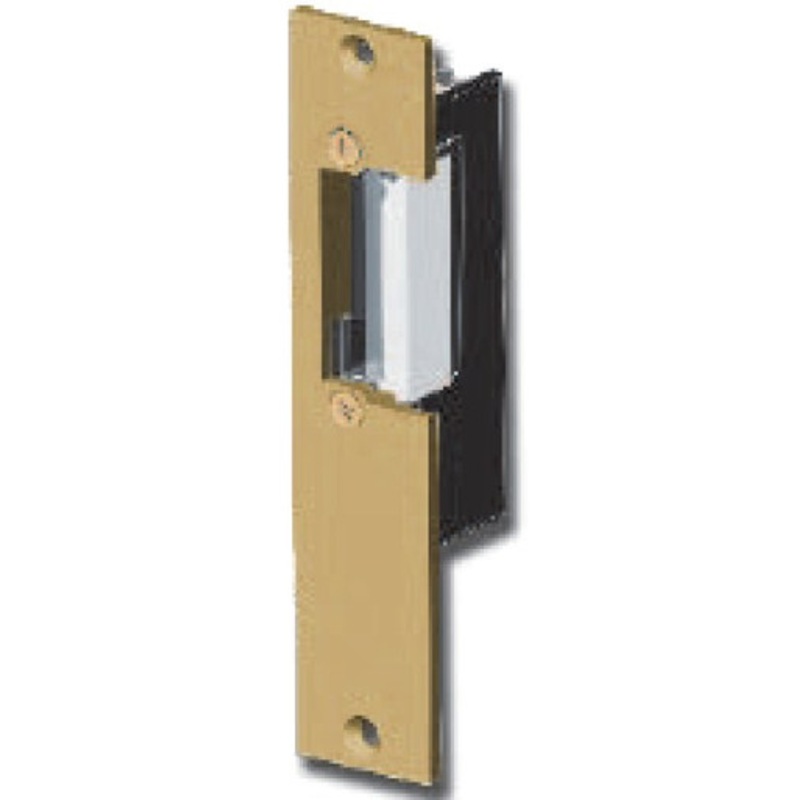 Trine 2001-24DC Electric Strike for Cylindrical Lock in Brass