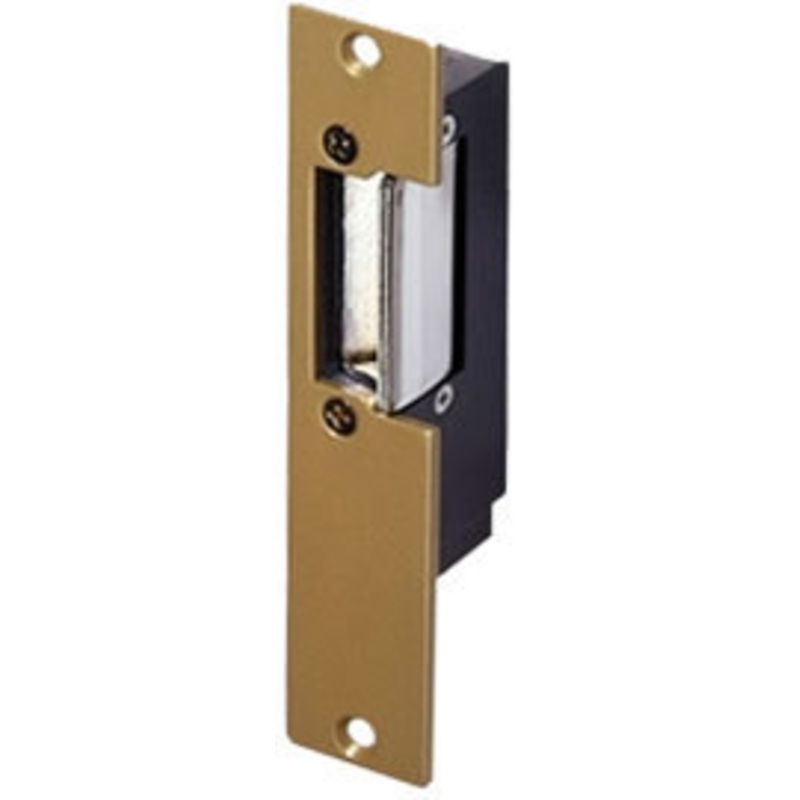 Trine 1001-2C-14-24AC/DC Electric Strike for Cylindrical Lock Chrome Faceplate