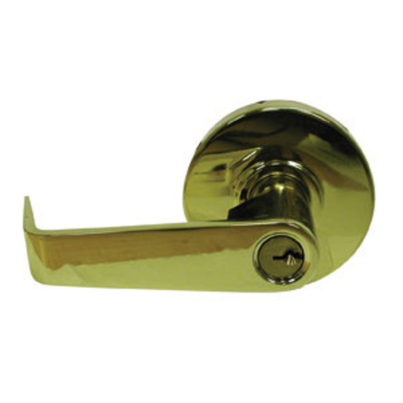 General Lock Entry Lock, S Lever Design, 2-3/4 Backset, Schlage C Keyway, ANSI Strike, Grade 2
