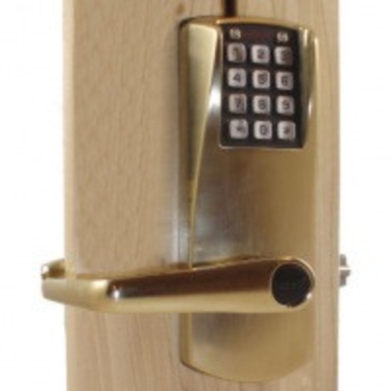 DormaKaba E2031XSLL-606-41 E-Plex 2000 Cylindrical Lock, 100 Access Codes, 1,000 Audit Events, 2-3/4 Backset, 1/2 Throw, KIL, Schlage C Keyway, Satin Brass