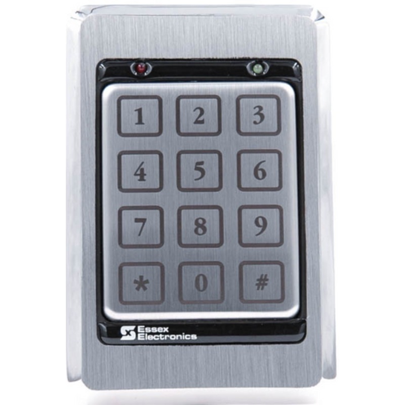 Essex KTP-103-KN Mullion Keypad Reader 26 Bit Wiegand Thinline Stainless Steel Bazel 3×4