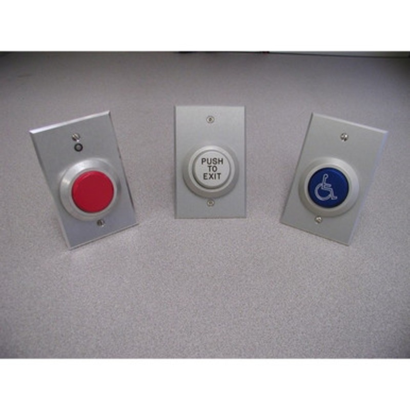 Dortronics W5287-AT Adjustable Timer Heavy Duty 1-1/2 Push Button Single Gang Plate Switch (No Text)