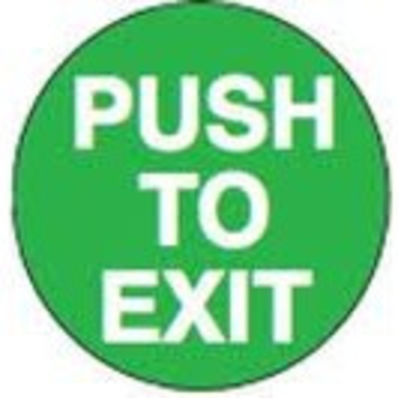 Schlage Electronics 621GR EX 1-1/4 Button, Single Gang, Green, PUSH TO EXIT