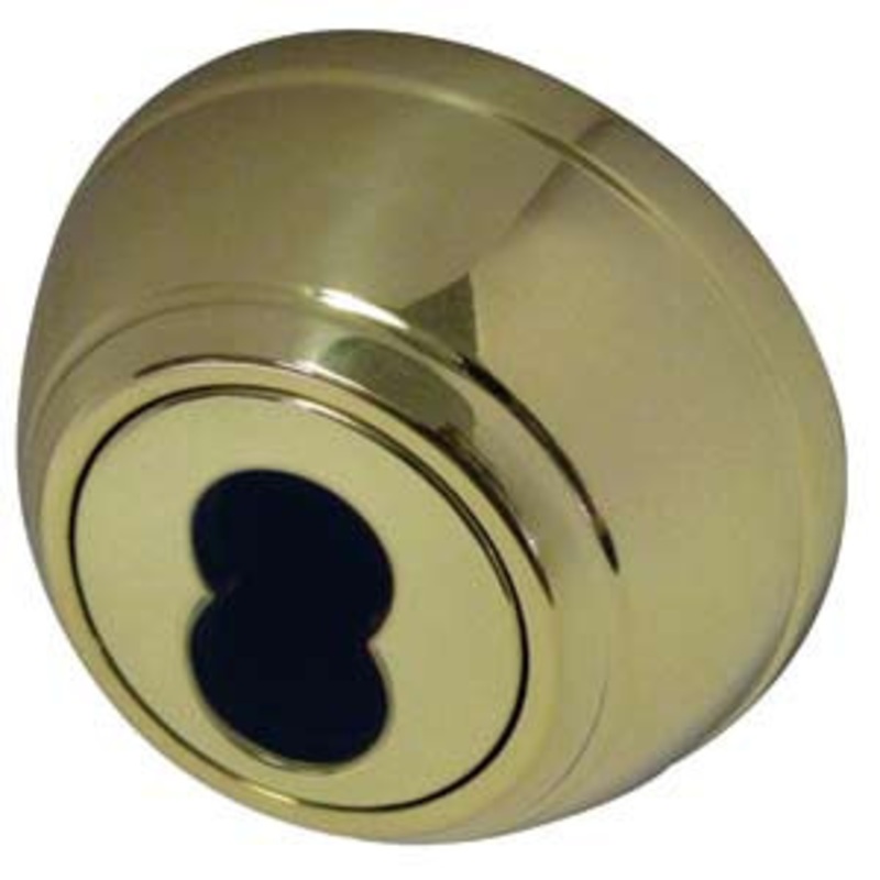 General Lock Double Cylinder Deadlock, US3 Polished Brass Finish, 2-3/4 Backset, Small Format IC Core Prep, Grade 1