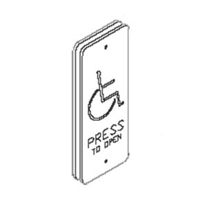 Dorma Dorma 800FS-1 LOGO Hard Wire Frame Switch w/ Accessibility Symbol Only