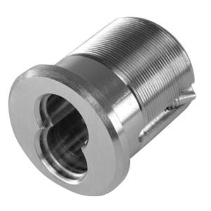 General Lock Mortise Cylinder Shell (Housing), 1-1/4, for 6-Pin SFIC Core, US26D Satin Chrome Finish, Schlage L Series Cam Cam